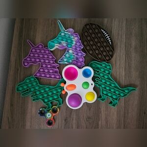 Fidget and sensory toy assortment pop it